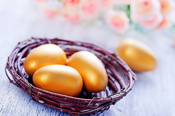 Image showing decorative painted Easter eggs