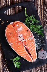 Image showing raw salmon