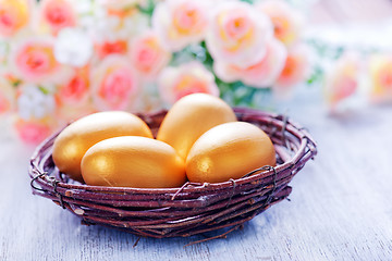 Image showing decorative painted Easter eggs