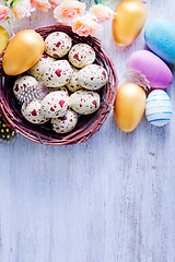 Image showing decorative painted Easter eggs