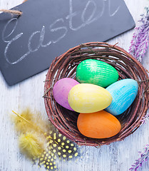 Image showing decorative painted Easter eggs