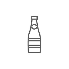 Image showing Glass bottle line icon.