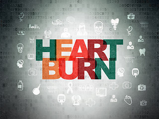 Image showing Health concept: Heartburn on Digital Paper background