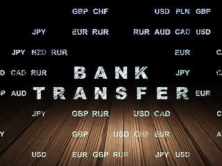 Image showing Money concept: Bank Transfer in grunge dark room