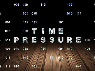 Image showing Timeline concept: Time Pressure in grunge dark room