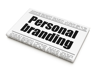 Image showing Marketing concept: newspaper headline Personal Branding