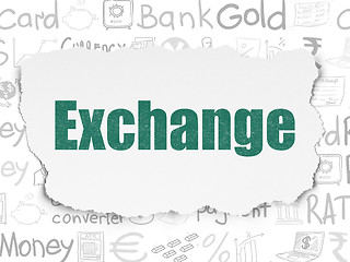 Image showing Banking concept: Exchange on Torn Paper background