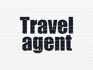 Image showing Travel concept: Travel Agent on wall background