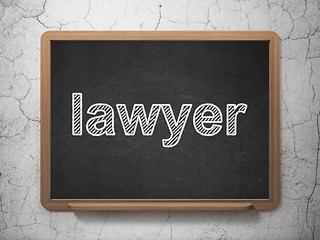 Image showing Law concept: Lawyer on chalkboard background