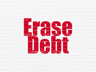 Image showing Business concept: Erase Debt on wall background