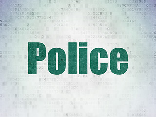 Image showing Law concept: Police on Digital Paper background