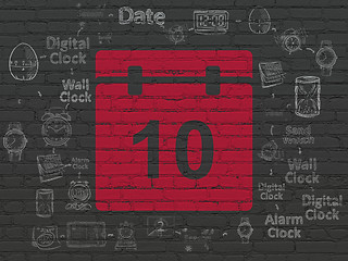 Image showing Timeline concept: Calendar on wall background