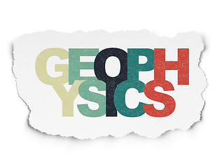 Image showing Science concept: Geophysics on Torn Paper background