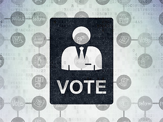 Image showing Political concept: Ballot on Digital Paper background