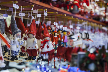 Image showing Detail of a Christmas Market Stand 