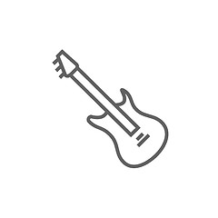 Image showing Electric guitar line icon.