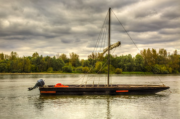 Image showing Wooden Boat on Loire Valley