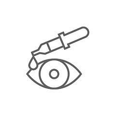 Image showing Pipette and eye line icon.