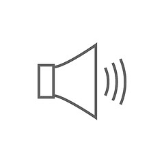 Image showing Speaker volume line icon.