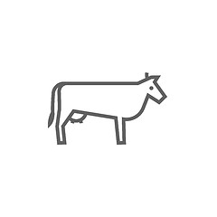 Image showing Cow line icon.