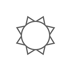 Image showing Sun line icon.