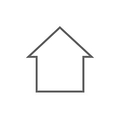 Image showing House line icon.