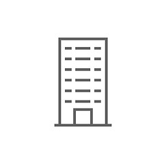 Image showing Residential building line icon.