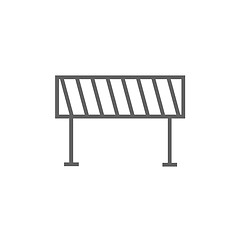 Image showing Road barrier line icon.