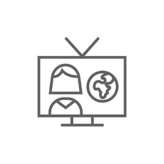 Image showing TV report line icon.