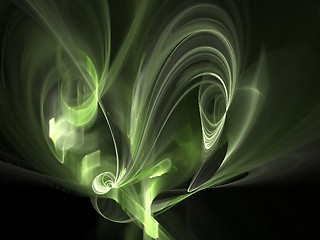 Image showing Green waves