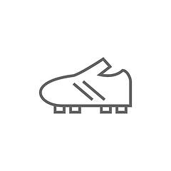 Image showing Football boot line icon.