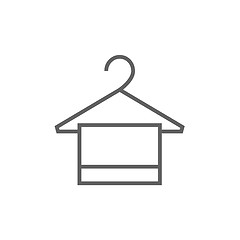 Image showing Towel on hanger line icon.