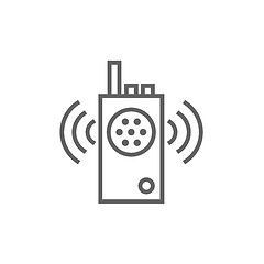 Image showing Radio set line icon.