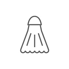 Image showing Shuttlecock line icon.