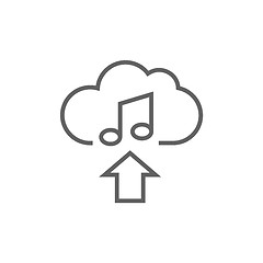 Image showing Upload music line icon.