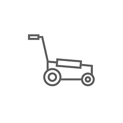 Image showing Lawnmover line icon.