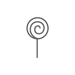 Image showing Spiral lollipop line icon.