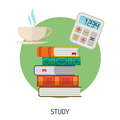 Image showing Education Flat Icon Set