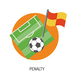 Image showing Soccer Flat Icon Set