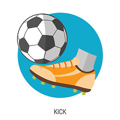 Image showing Soccer Flat Icon Set