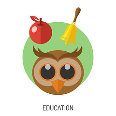 Image showing Education Flat Icon Set