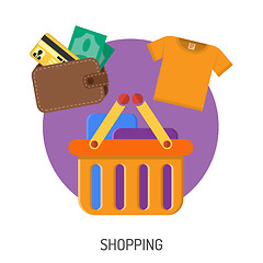 Image showing Internet Shopping Flat Icons