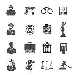 Image showing Crime and Punishment Icons