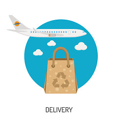 Image showing Delivery Goods Flat Icons