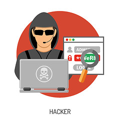 Image showing Cyber Crime Concept with Hacker