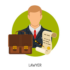 Image showing Lawyer Icon with Briefcase