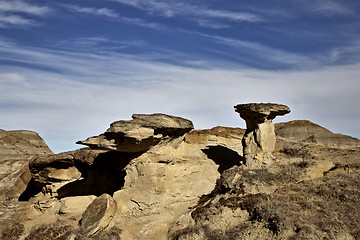 Image showing Badlands Alberta  hoo doo