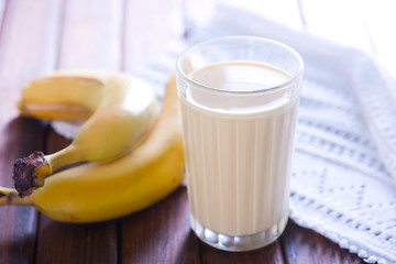 Image showing milk with banana