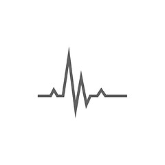 Image showing Hheart beat cardiogram line icon.