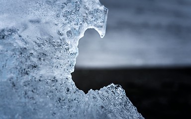 Image showing Blue icebergs closeup